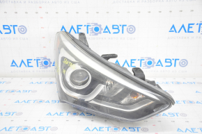 Headlight front right Hyundai Santa FE Sport 17-18 rest usa halogen, spiderweb on glass, sand