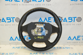 Naked steering wheel Ford C-max MK2 13-18 leather black, minor scratches