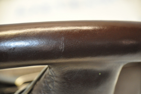 Bare steering wheel Cadillac ATS 13 - brown leather, no buttons, scratches
