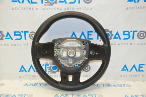 Bare steering wheel Dodge Dart 13-16 black, rubber, without buttons, with pads, without plug, scuffs