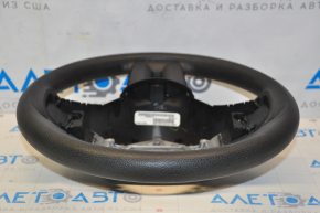 Bare steering wheel Dodge Dart 13-16 black, rubber, without buttons, with pads, without plug, scuffs