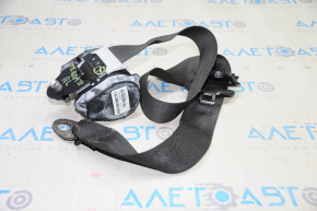 Seat belt rear left GMC Terrain 10-17 black, burnt, worn fastening