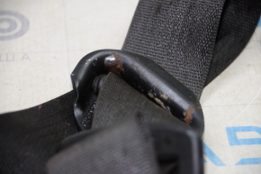 Seat belt rear left GMC Terrain 10-17 black, burnt, worn fastening
