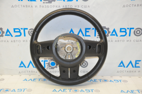Naked steering wheel Jeep Compass 11-16 leather black, with pads, dents on leather, bumps, broken fragment