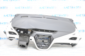 Torpedo front panel with AIRBAG Chevrolet Bolt 17-21 dark gray with white inserts