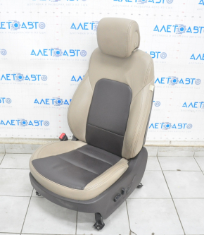 Driver's seat Hyundai Santa FE Sport 17-18 rest, with airbag, electric, leather beige + brown, heating