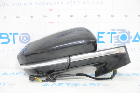Side mirror right Chevrolet Bolt 17-1912 pins, black with chrome molding, with camera, turn signal, BSM