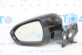 Side mirror left Chevrolet Bolt 17-19 12 pins, black with chrome molding, with camera, turn signal, BSM