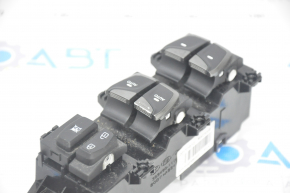 Front left window lift control Hyundai Santa FE Sport 13-18 black, gray inserts, 2 auto, peeling paint