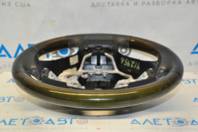 Bare steering wheel Lexus ES300h ES350 13-15 prerest, black leather, dark wood, without plug, scratches
