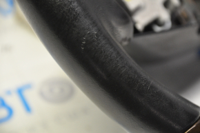 Bare steering wheel Lexus ES300h ES350 13-15 prerest, black leather, dark wood, without plug, scratches