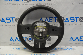 Bare steering wheel Jeep Compass 11-16 rubber black, without pad, scratch on plastic