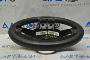 Bare steering wheel Jeep Compass 11-16 rubber black, without pad, scratch on plastic
