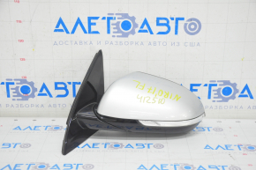 Side mirror left Kia Niro 17-22 10 pins, silver, turn signal, BSM