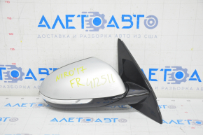 Side mirror right Kia Niro 17-22 10 pins, silver, turn signal, BSM