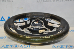 Naked steering wheel Lexus ES300h ES350 13-15 prerest, black leather, dark wood, heated, scratches, bumps