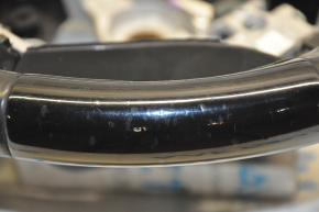 Bare steering wheel Lexus RX350 RX450h 13-15 rest leather black with wood, no buttons, scratches, bumps