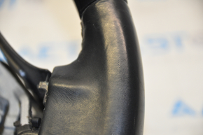Bare steering wheel Lexus RX350 RX450h 13-15 rest leather black with wood, no buttons, scratches, bumps