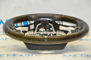 Naked steering wheel Lexus ES300h ES350 13-15 prerest, black leather, dark wood, heated, scratches
