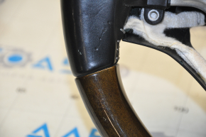 Naked steering wheel Lexus ES300h ES350 13-15 prerest, black leather, dark wood, heated, scratches