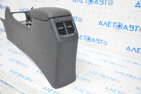 Central console armrest and cup holder Kia Niro 17-19 HEV, PHEV leather black for rear row air conditioning, scratches