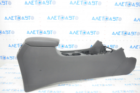 Central console armrest and cup holder Kia Niro 17-19 HEV, PHEV leather black for rear row air conditioning, scratches