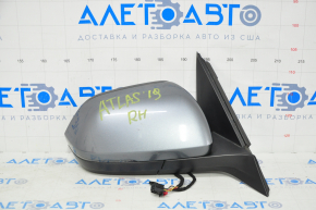Side mirror right VW Atlas 18- 6+2 pins, BSM, turn signal, graphite