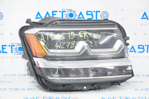 Front right headlight VW Atlas 18-20 pre-rest assembled with chrome and block