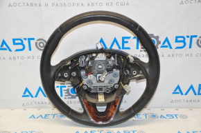 Steering wheel bare Lincoln MKX 16- leather black with heating, scratches