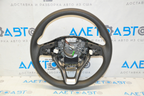 Bare steering wheel Honda Accord 18-22 rubber, black, scratches on plastic