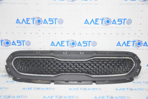 Radiator grill grill Kia Niro 17-19 HEV, PHEV without radar, chrome + black gloss, sand