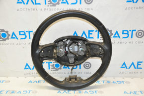 Naked steering wheel Jeep Cherokee KL 14 - black leather, without heating, minor scratches, torn fasteners
