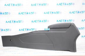 Console central armrest VW Atlas 18- leather, black, scratches, crack