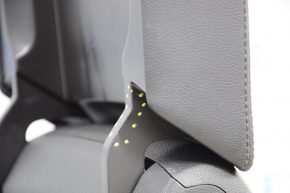 Console central armrest VW Atlas 18- leather, black, scratches, crack