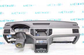 Torpedo front panel with AIRBAG VW Atlas 18-19 black, aluminum insert