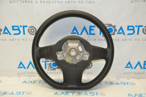 Naked steering wheel VW Beetle 12-19 rubber black with black pad without buttons, scratches on pads