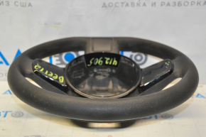 Naked steering wheel VW Beetle 12-19 rubber black with black pad without buttons, scratches on pads