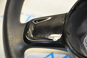 Naked steering wheel VW Beetle 12-19 rubber black with black pad without buttons, scratches on pads