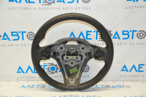 Naked steering wheel Kia Optima 16-18 rubber black, without pads and buttons, worn, dent