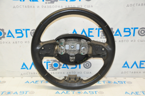 Naked steering wheel Jeep Cherokee KL 14 - black leather, no heating, dents, no pad, torn fasteners