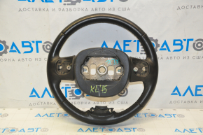 Naked steering wheel Jeep Cherokee KL 14 - black leather, no heating, dents, no pad, torn fasteners
