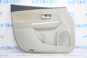 Door trim card front left Toyota Prius V 12-17 beige with beige insert cloth, scratches, for dry cleaning