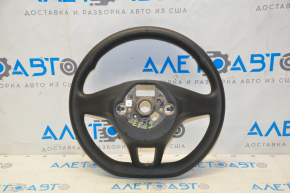 Bare steering wheel VW Jetta 19 - black rubber, dented, torn fasteners