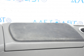 Central console armrest and cup holders Toyota Prius V 12-14 dark gray assembled, scratches, chemically treated