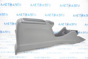 Central console armrest and cup holders Toyota Prius V 12-14 dark gray assembled, scratches, chemically treated