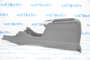 Central console armrest and cup holders Toyota Prius V 12-14 dark gray assembled, scratches, chemically treated