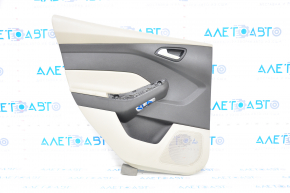 Door trim card rear left Ford Focus mk3 15-18 gray with gray insert plastic, scratches, dry-cleaned