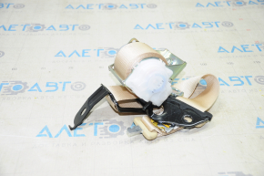 Seat belt 2nd row rear central Toyota Highlander 14-19 beige, tear, for dry cleaning