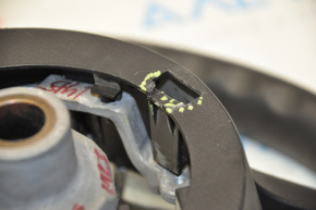 Naked steering wheel Nissan Altima 19 - black rubber, bumps, broken mount