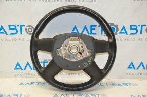 Bare steering wheel Audi Q7 4L 10-15 heated, leather black, dents, scratches